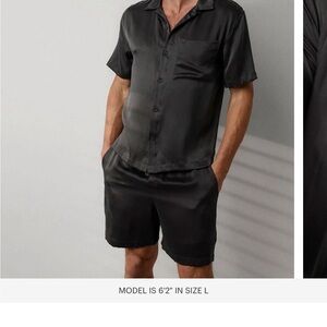 Lunya Men's Black Short Sleeve Set
